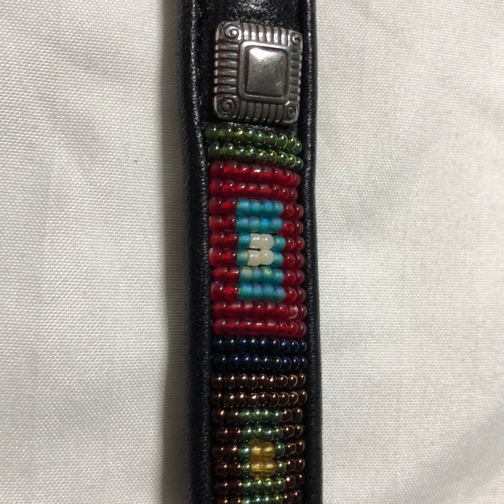 Brighton leather beaded belt M/L size 32 - Picture 3 of 6